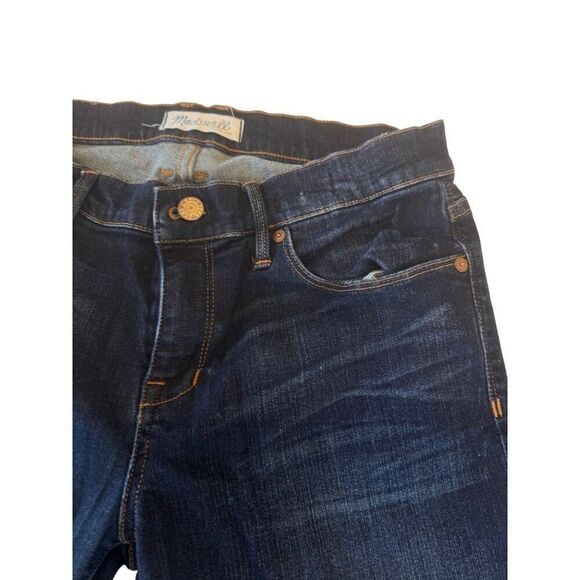 Madewell Mid-Rise Skinny Jeans Dark Wash Sz 30 EUC Stretch Preppy Classic Dark - Picture 2 of 9